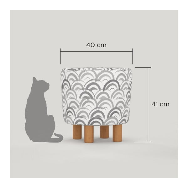 Taburet cu picioare din lemn Cono Mimar, ⌀ 41 cm-image-2