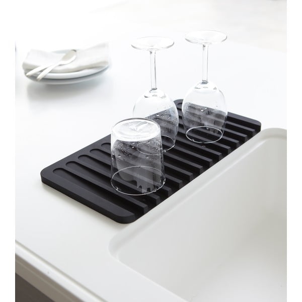 Tavă de picurare din silicon Yamazaki Flow, negru-image-1