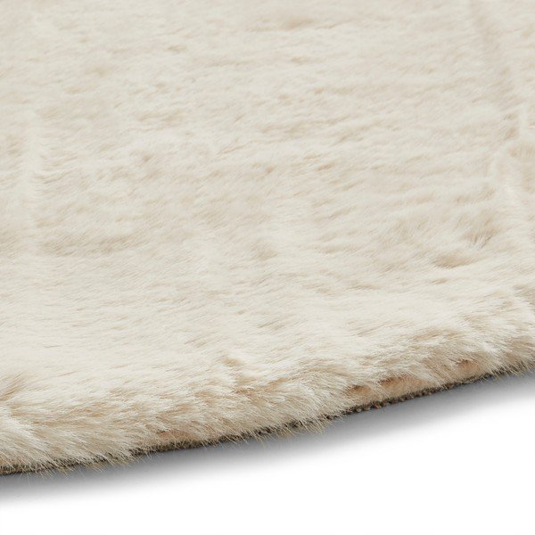 Covor rotund Think Rugs Teddy, ⌀ 120 cm, alb crem-image-2