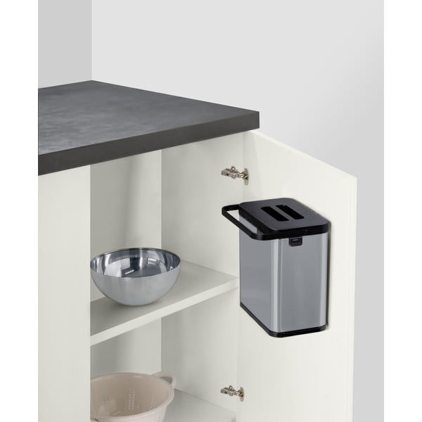 Recipient pentru deșeuri compostabile argintiu mat 3 l Colin – Wenko-image-1