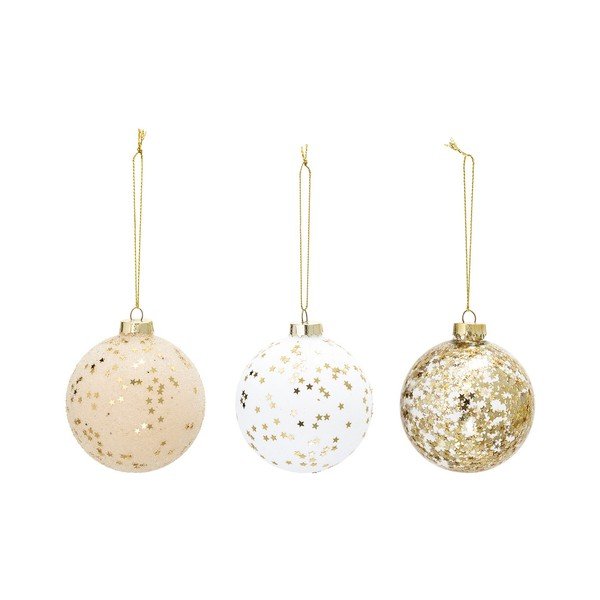 Set 3 decorațiuni din sticlă pentru Crăciun Bloomingville Ornament, ⌀ 8 cm