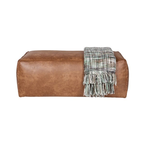 Taburet maro coniac cu tapițerie din imitație de piele Rodeo – WOOOD-image-3