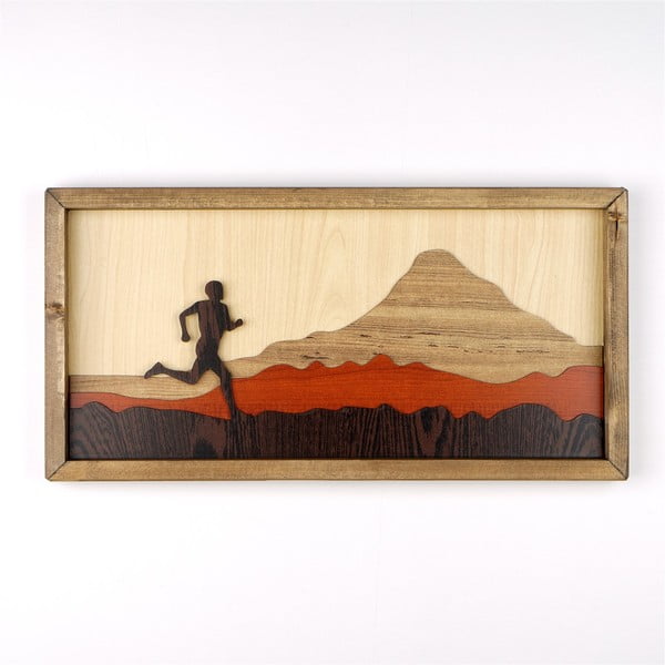 Tablou din lemn Kate Louise Running Man, 50 x 25 cm