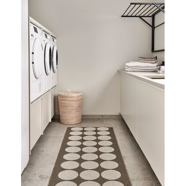 Covor tip traversă pentru interior și exterior maro/bej 70x160 cm Hugo Walnut Linen – Pappelina-image-1