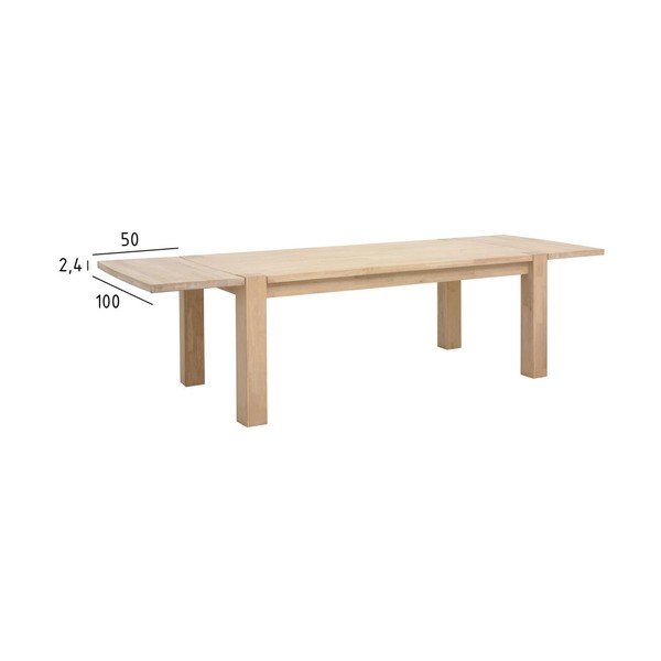 Extensie pentru masă din lemn masiv de stejar 100x50 cm Texas – Furnhouse-image-4