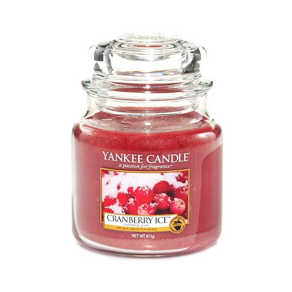 Lumânare parfumată Yankee Candle Merișoare cu gheață, timp de ardere 65 h