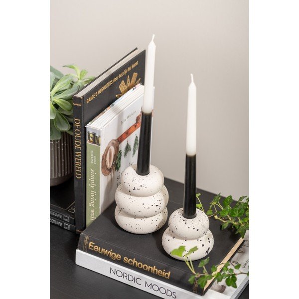 Sfeșnic din beton bej deschis Speckled - PT LIVING-image-1