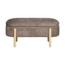 Bancă maro cu tapițerie din țesătură bouclé Branca – House Nordic