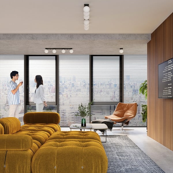 Plafonieră neagră cu abajur din sticlă ø 12 cm Umerta – Sollux-image-4