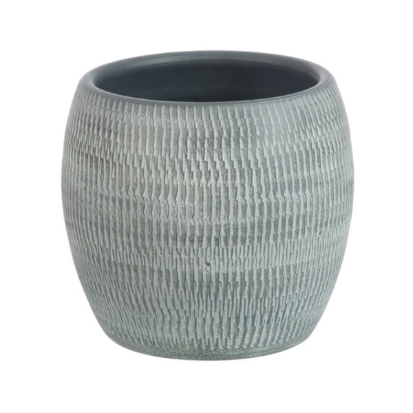 Ghiveci din ceramică J-Line Stripe Terracot, înălțime 22 cm