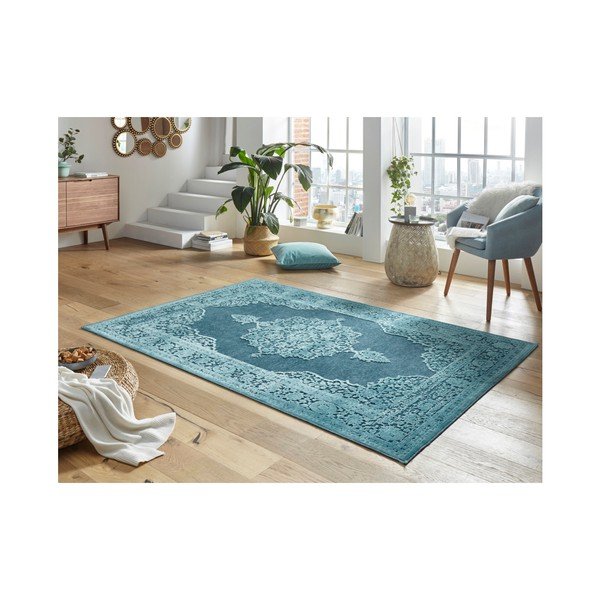 Covor din viscoză Mint Rugs Shine Willow, 120 x 170 cm, albastru-image-1