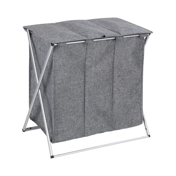 Coș pentru rufe cu 3 compartimente Wenko Trio, gri, 118 l-image-2