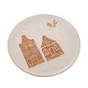 Farfurie albă pentru servire din ceramică ø 26 cm  cu model de Crăciun Christmas cottage – Dakls