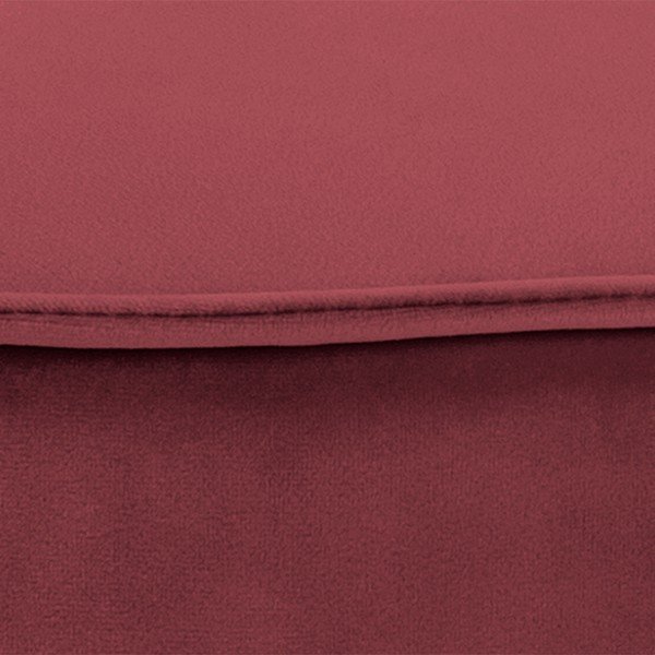 Puf cu husă din catifea Actona Mie, ⌀ 60 cm, roz coral-image-1