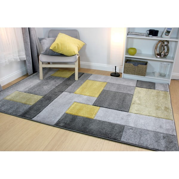 Covor Flair Rugs Cosmos, 120 x 170 cm, gri - galben-image-1