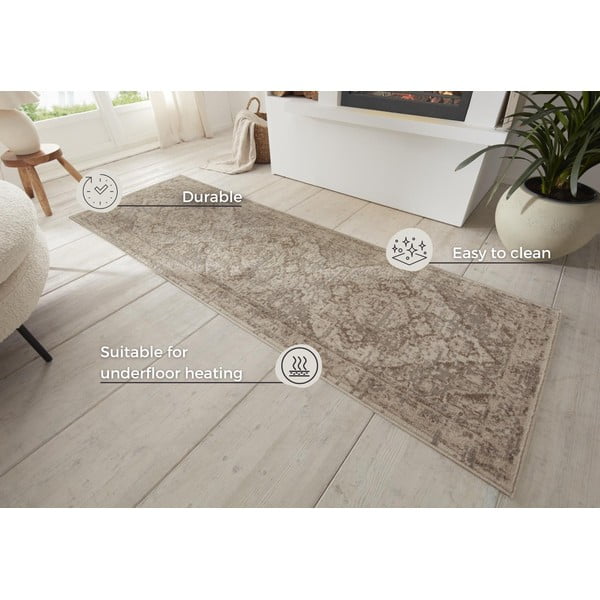 Covor tip traversă gri/bej 80x200 cm Terrain Designer Sand – Hanse Home-image-4