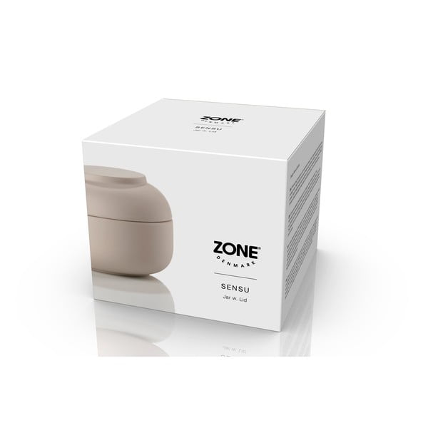 Organizator de baie bej, pentru dischete demachiante, din gresie ceramică Sensu – Zone-image-4