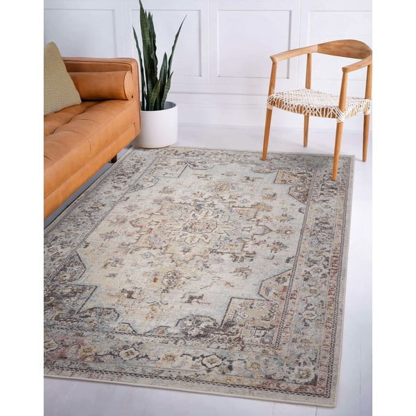 Covor crem 200x290 cm Flores – Asiatic Carpets-image-2