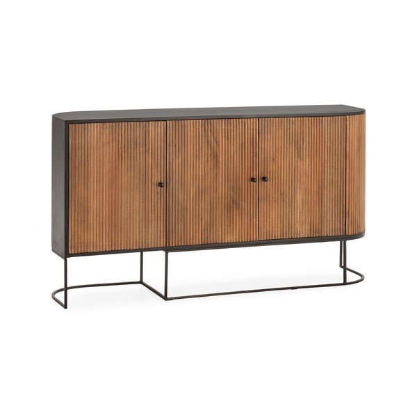 Comodă în culoare naturală din lemn de mango 165x90x40 cm Curve – MOME