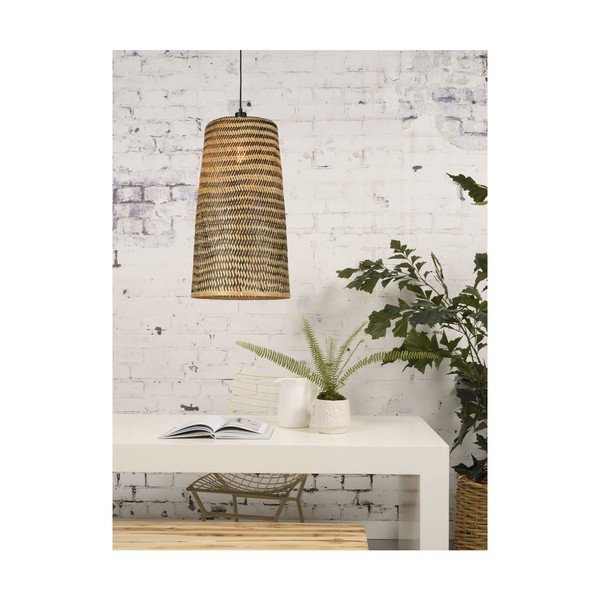 Lustră cu abajur din bambus Good & Mojo Kalimantan, ⌀ 37 cm-image-3