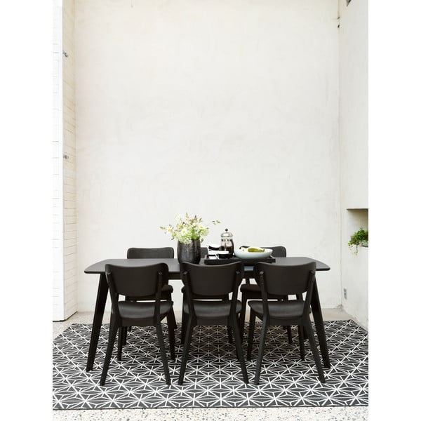 Scaun de dining din lemn de stejar cu șezut gri Rowico Cato, negru-image-3