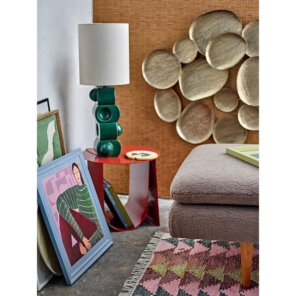 Veioză verde/crem din ceramică cu abajur textil (înălțime 68 cm) Brady – Bloomingville-image-2