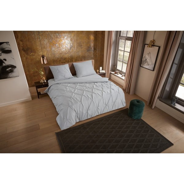 Lenjerie de pat gri din microfibră pentru pat de o persoană/extinsă 140x220 cm Pure Elegance – Good Morning-image-3