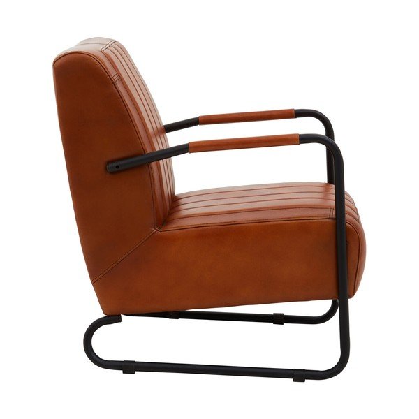 Fotoliu maro cu tapițerie din piele Buffalo – Premier Housewares-image-2