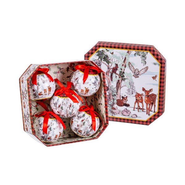 Globuri de Crăciun 5 buc. din hârtie ø 7,5 cm Animals Memory – Casa Selección