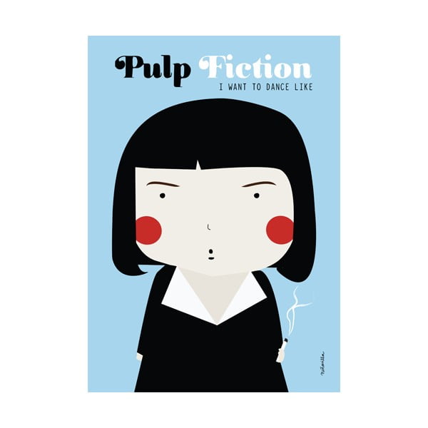 Poster NiñaSilla Pulp Fiction, 21 x 42 cm