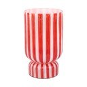 Vază roșie din sticlă (înălțime 26 cm) Rayado Retro – PT LIVING