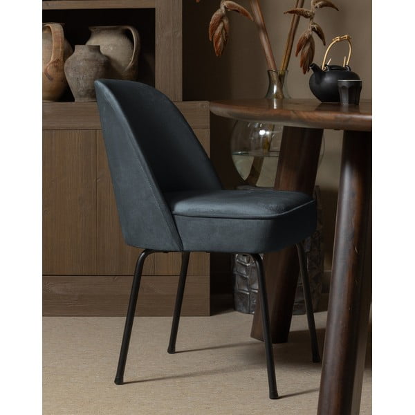 Scaune de dining albastre 2 buc. din catifea Vogue – WOOOD-image-1