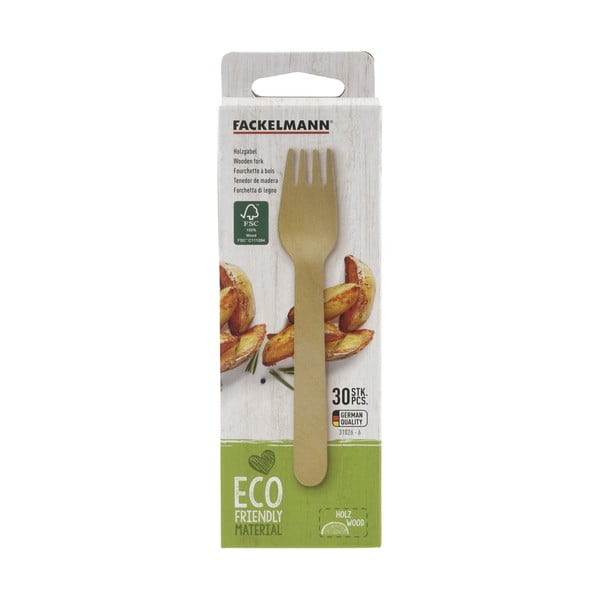 Set 30 furculițe din lemn Fackelmann Nature-image-1