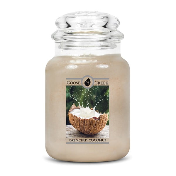 Lumânare parfumată în recipient din sticlă Goose Creek Coconut, 150 ore de ardere