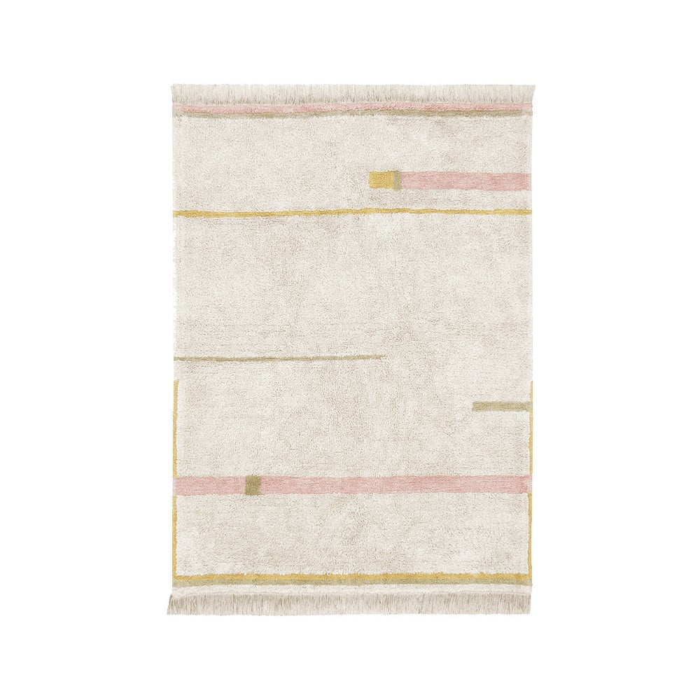 Covor roz/crem lavabil/țesut manual din bumbac 140x200 cm Lanes Vintage Nude – Lorena Canals