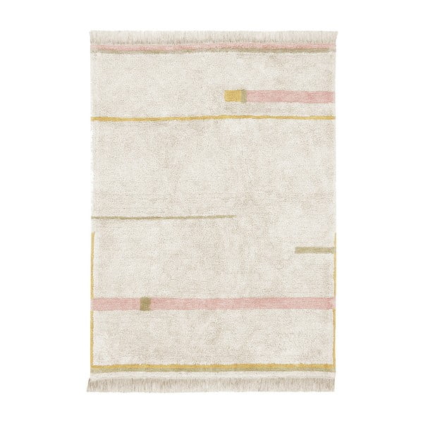 Covor roz/crem lavabil/țesut manual din bumbac 140x200 cm Lanes Vintage Nude – Lorena Canals