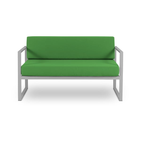 Canapea cu 2 locuri, adecvată pentru exterior Calme Jardin Nicea, verde - gri