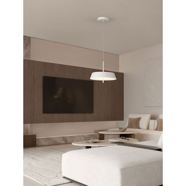 Lustră albă LED cu intensitate reglabilă din aluminiu ø 45 cm Velio – Nova Luce-image-1