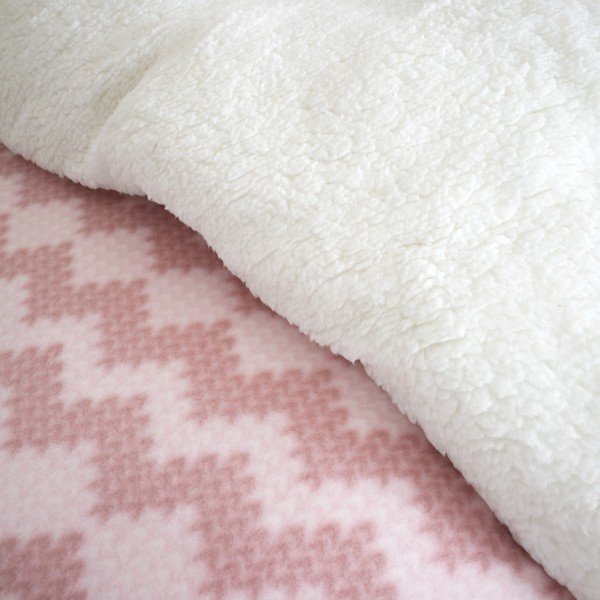 Lenjerie de pat din fleece Catherine Lansfield Alpine, 135 x 200 cm, roz-image-3