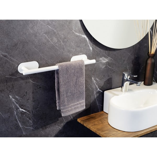 Suport pentru prosoape alb autoadeziv din oțel inoxidabil Orea Uno – Wenko-image-2