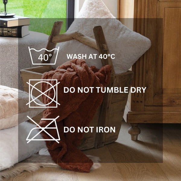 Pătură maro din micropluș/cocolino 150x200 cm Rena – Tiseco Home Studio-image-4