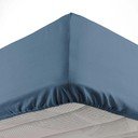 Cearceaf albastru din microfibră cu elastic 140x190 cm Oscar – douceur d'intérieur