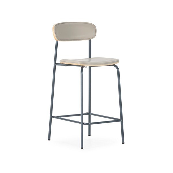 Scaune de bar bej 2 buc. tapițate (înălțime șezut 65,5 cm) Saula – Marckeric