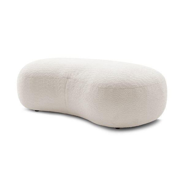 Puf din stofă bouclé alb Saint-Germain – Bobochic Paris-image-3