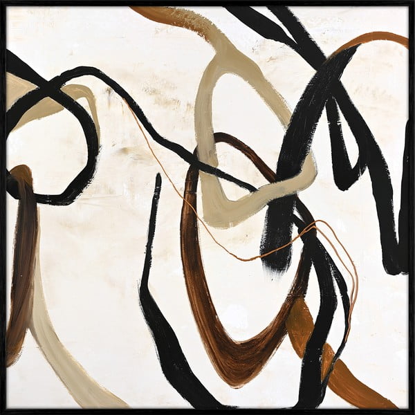 Tablou pictat manual 100x100 cm Once Again – Malerifabrikken