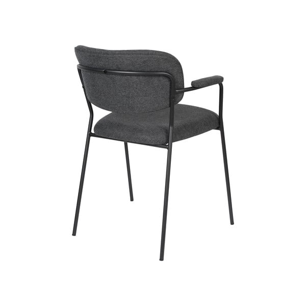 Scaune de dining gri-antracit 2 buc. Jolien – White Label-image-4