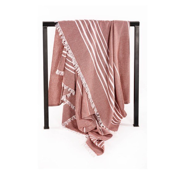 Pătură teracotă din bumbac 150x200 cm Solene – Tiseco Home Studio-image-3