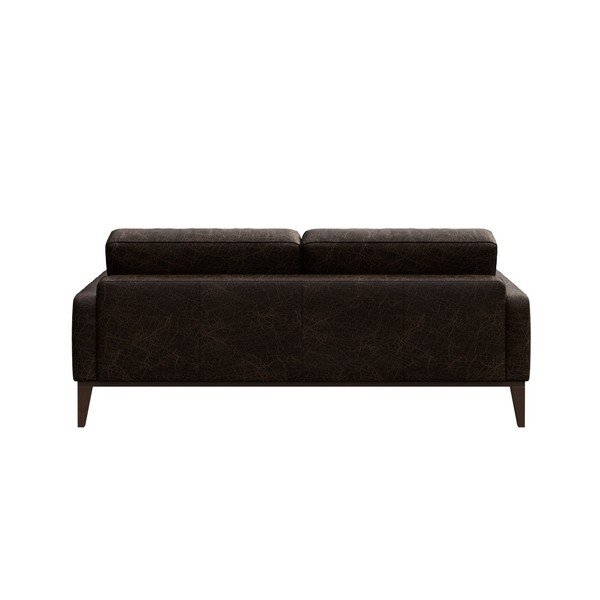 Canapea din piele MESONICA Musso Tufted, maro închis, 173 cm-image-3