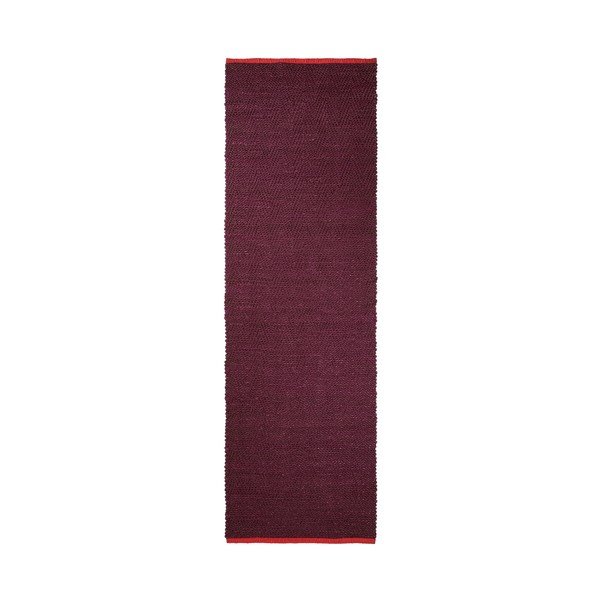 Covor tip traversă burgundy din iută 80x245 cm Notes – Mette Ditmer Denmark