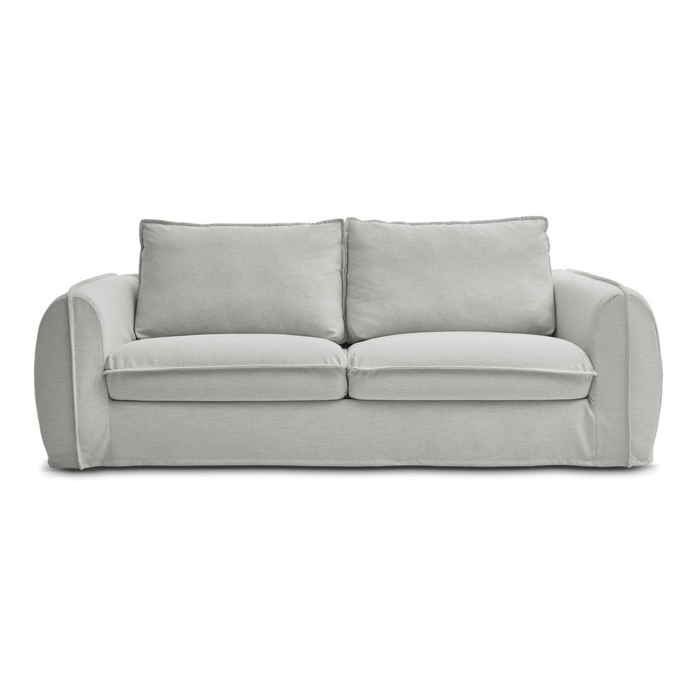 Canapea gri deschis pentru dormitul zilnic/extensibilă 236 cm Archimede – Bobochic Paris